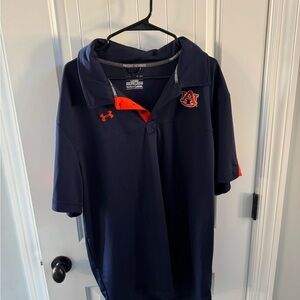 Auburn Under Armour Polo Shirt in Navy and Orange